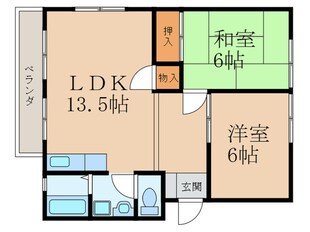 サクセス葛原Ｂ棟の物件間取画像